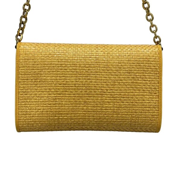 GUCCI Horsebit Yellow Black Straw Leather - Shoulder Bag 916-081525 - Picture 2 of 14